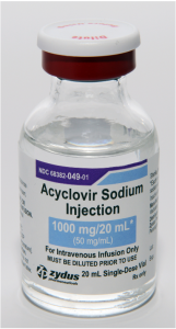 acyclovir sodium injection vial